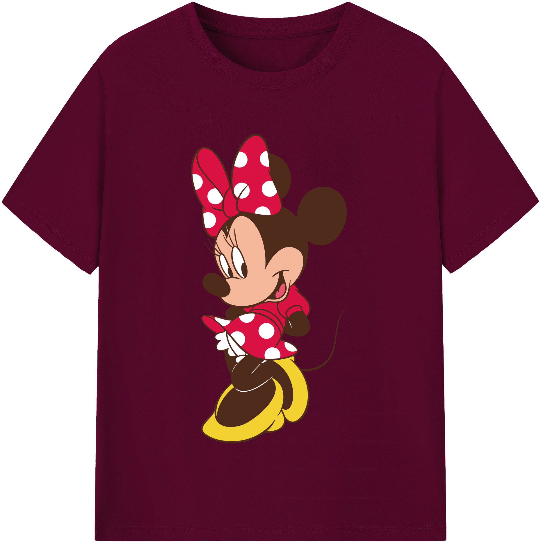 （画像用） ミッキーマウス Mickey Mouse レディースカジュアルプリントTシャツ（綿100％）